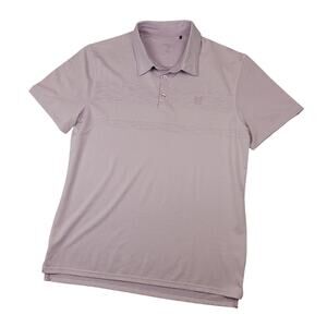 Chaps Golf Mens Polo Shirt Sz Large Performance Short Sleeve Golf Lavender EUC